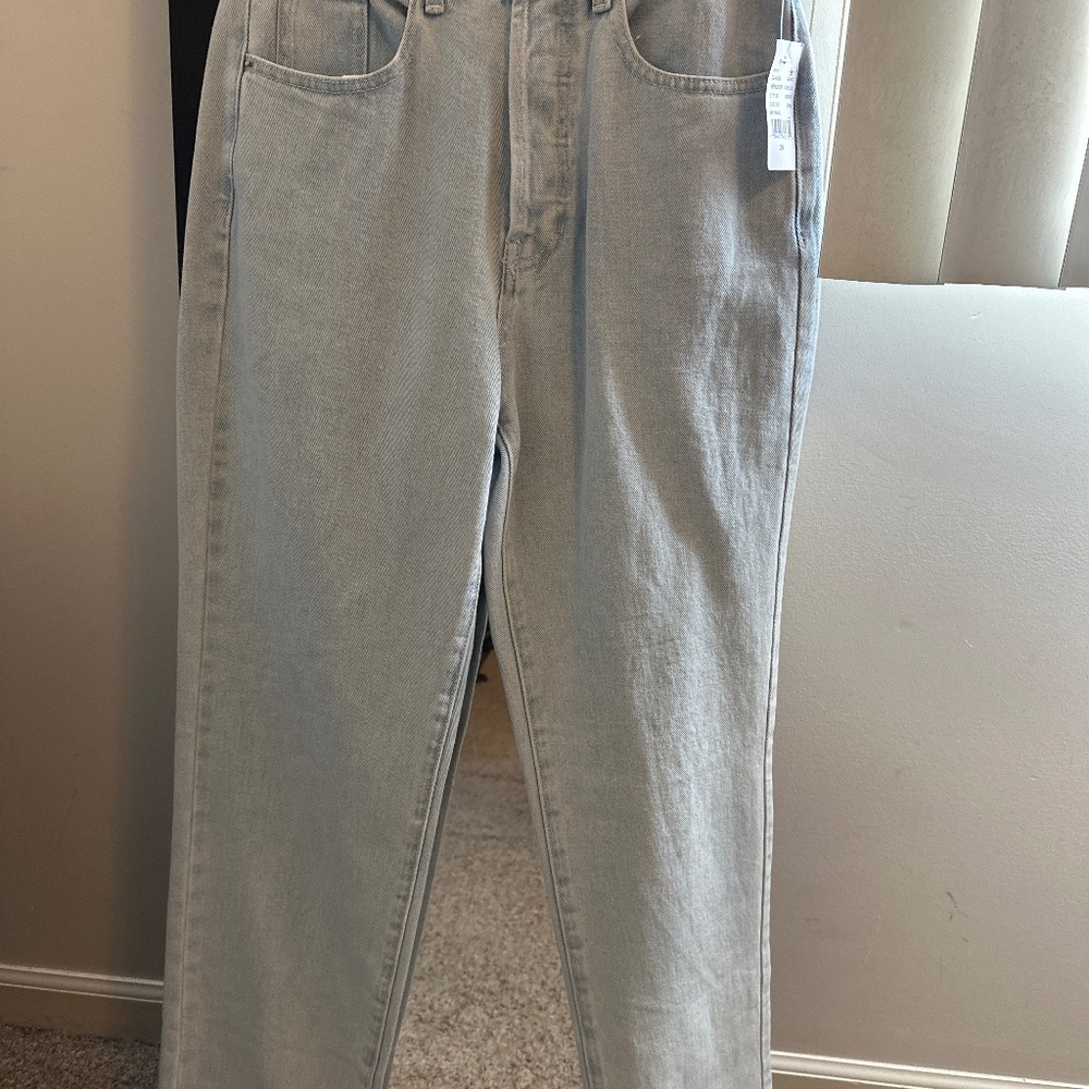 NWT PAC SUN HIGH RISE DAD JEANS  RELAXED STRAIGHT LEG BUTTON FLY, 26